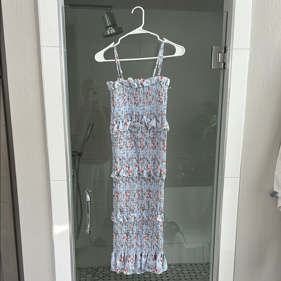 Floral Smocked Ruffle Dress - Picture 1 of 4